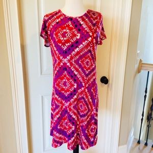 U Knit Dress Knee Length Bandana Batik S Womens